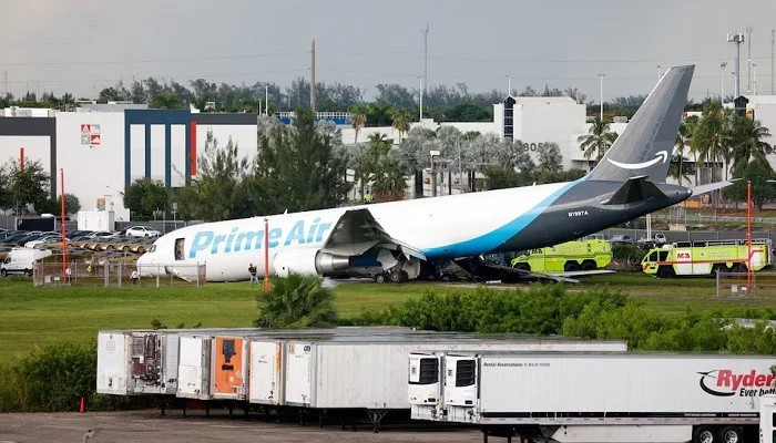 Amazon cargo plane crashes at Miami airport, killing at least five, injuring scores